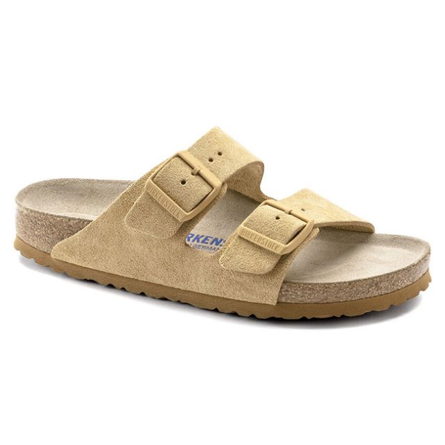 Birkenstock Taupe Beige Suede Leather Arizona Sandals