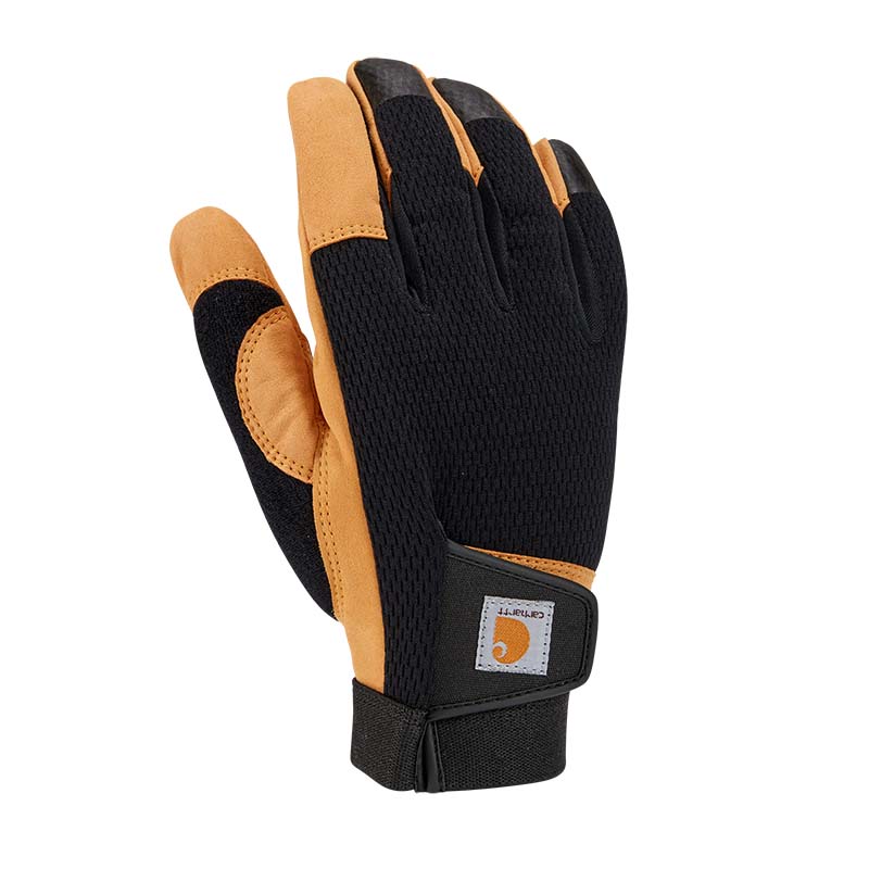 Carhartt Mens Synthetic Leather High Dexterity Touch Sensitive Secure Cuff Glove Vermont Gear 