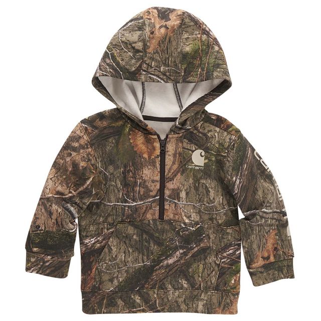 Carhartt Kids' Long Sleeve Half-Zip Camo Sweatshirt