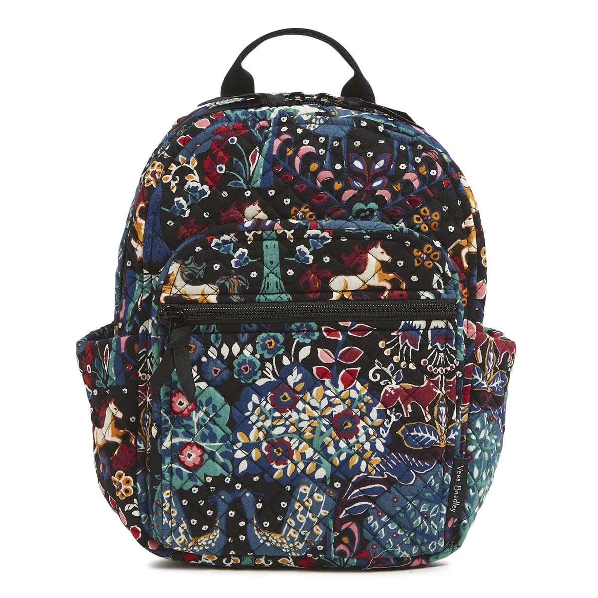 Vera Bradley Small Backpack in Performance Twill Black | The Paper Store