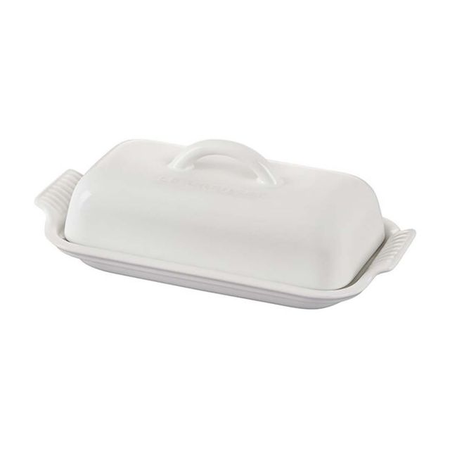 Le Creuset Heritage Butter Dish - White