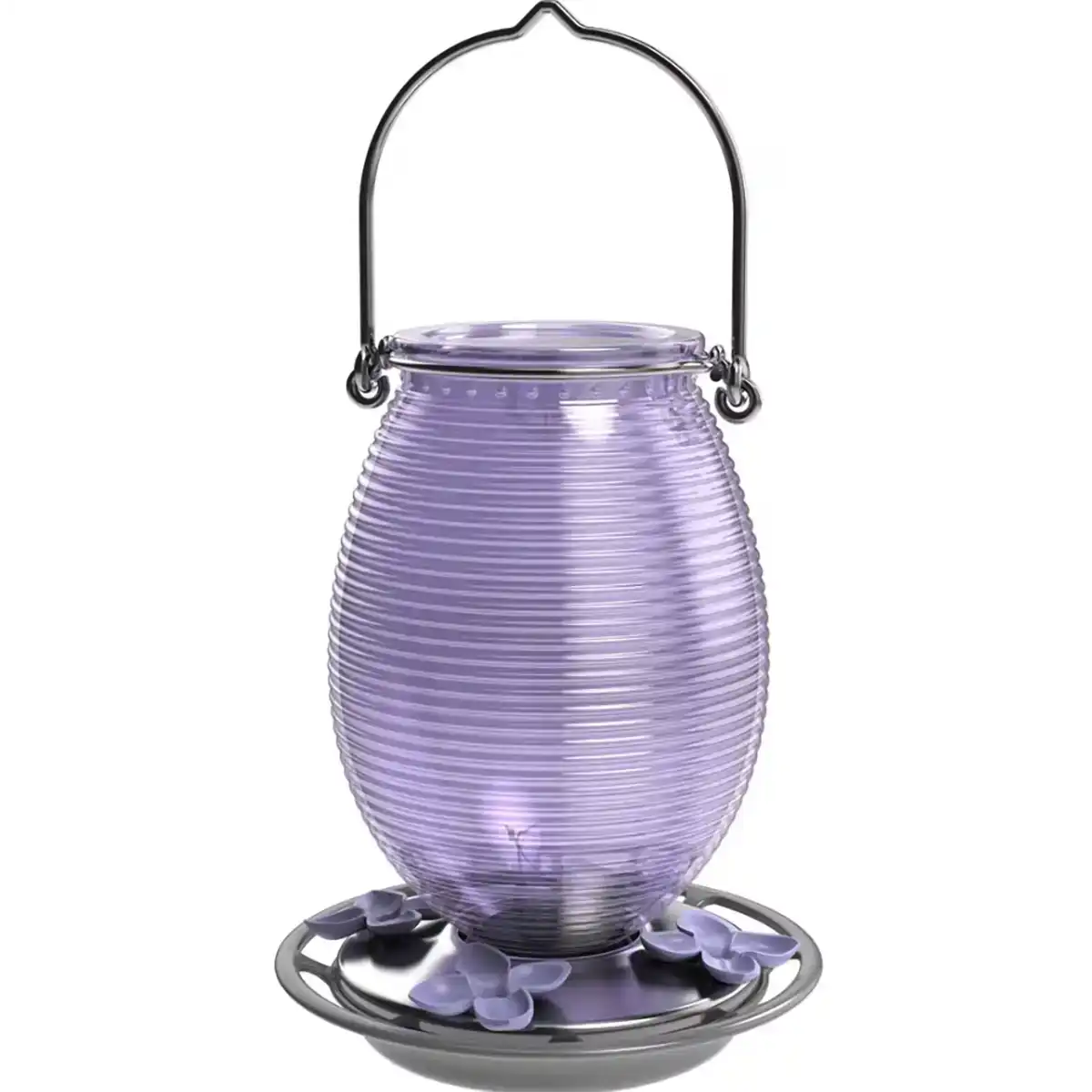 Lilac Dreams Antique Glass Hummingbird Feeder