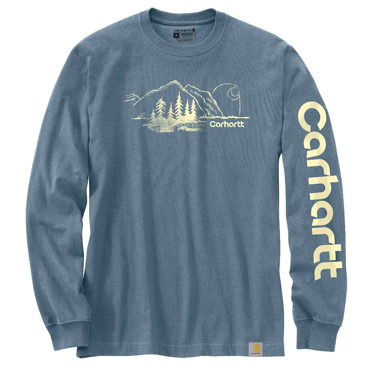 Carhartt Men's Relaxed Fit Heavyweight L/S Mountain Graphic T-Shirt