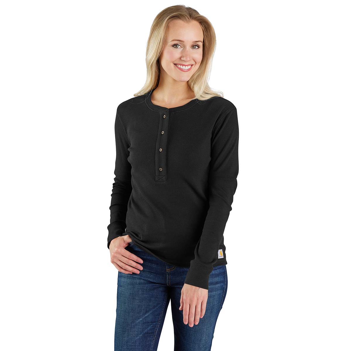 Carhartt Women's Tencel&trade; Fiber Series Relaxed Fit L/S Ribbed Henley Shirt