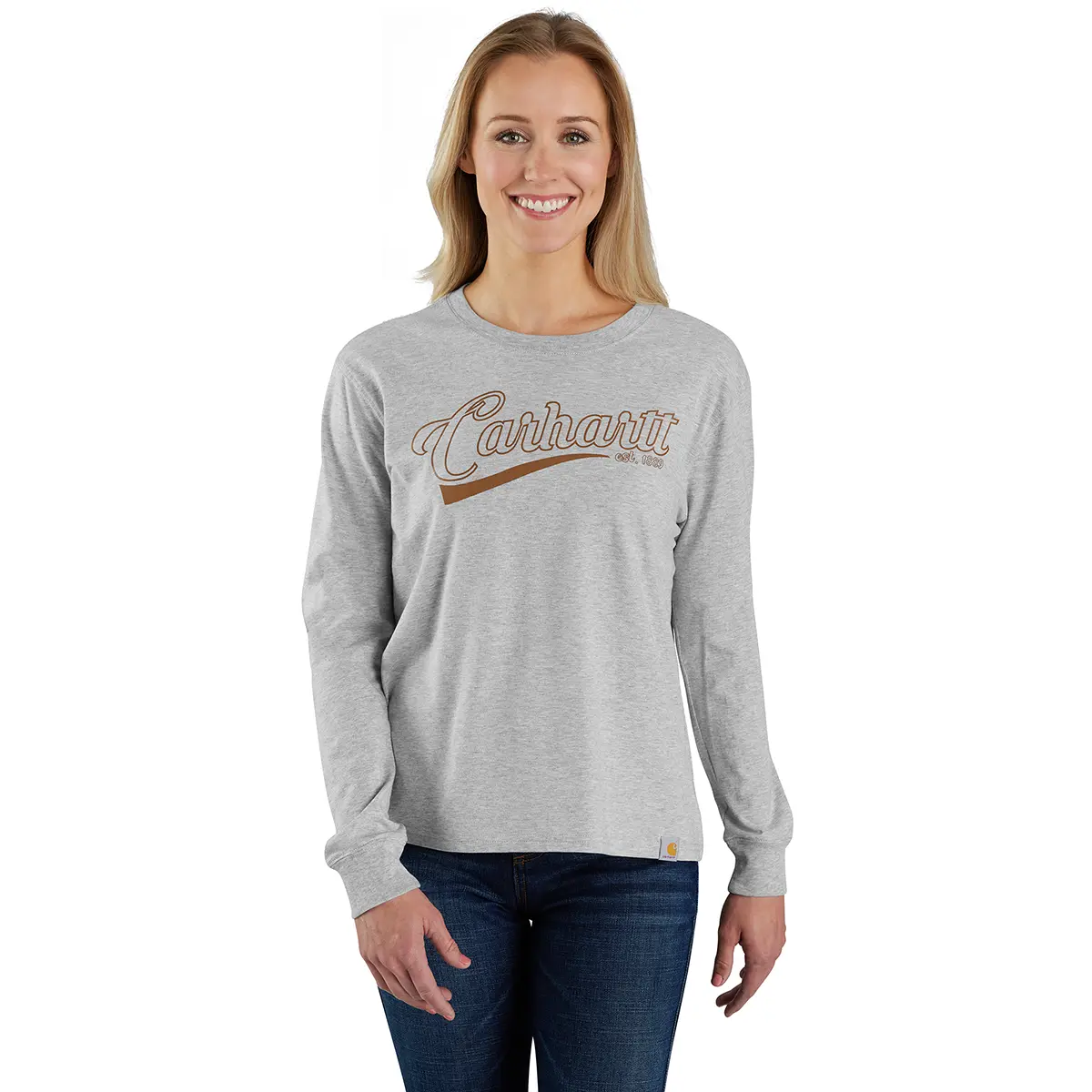 Carhartt Women's Tencel&trade; Fiber Series Loose Fit L/S Logo Graphic T-Shirt