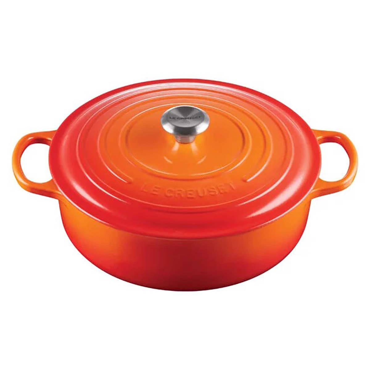 Le Creuset Sinature Round Wide Oven 6.75 qt - Flame