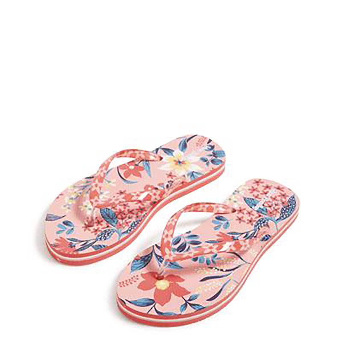 Vera Bradley Flip Flops - Paradise Bright Coral Small