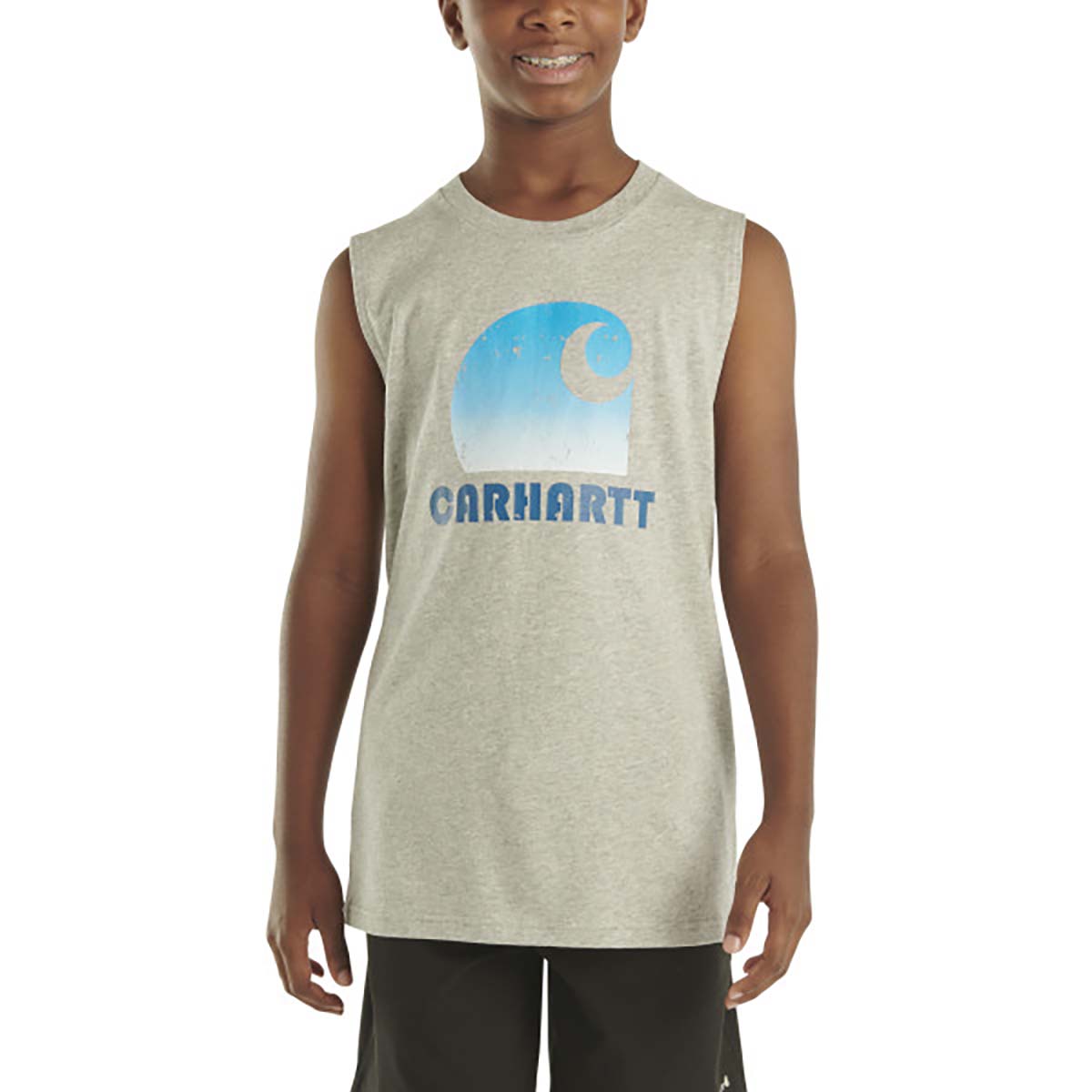 Carhartt Boys' Sleeveless Carhartt Logo T-Shirt
