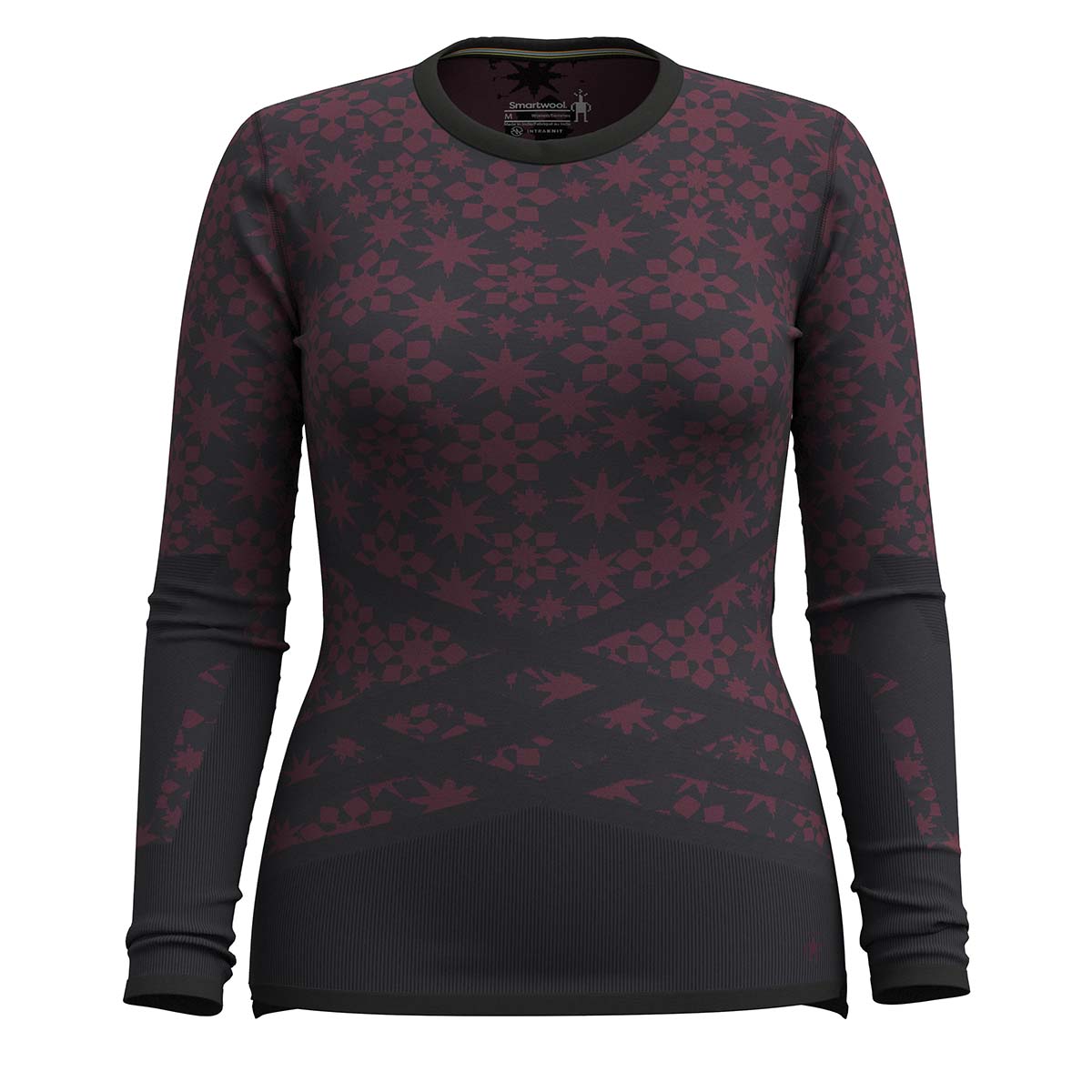 Smartwool Women's Intraknit&trade; Thermal Merino Patterned Base Layer Crew Top