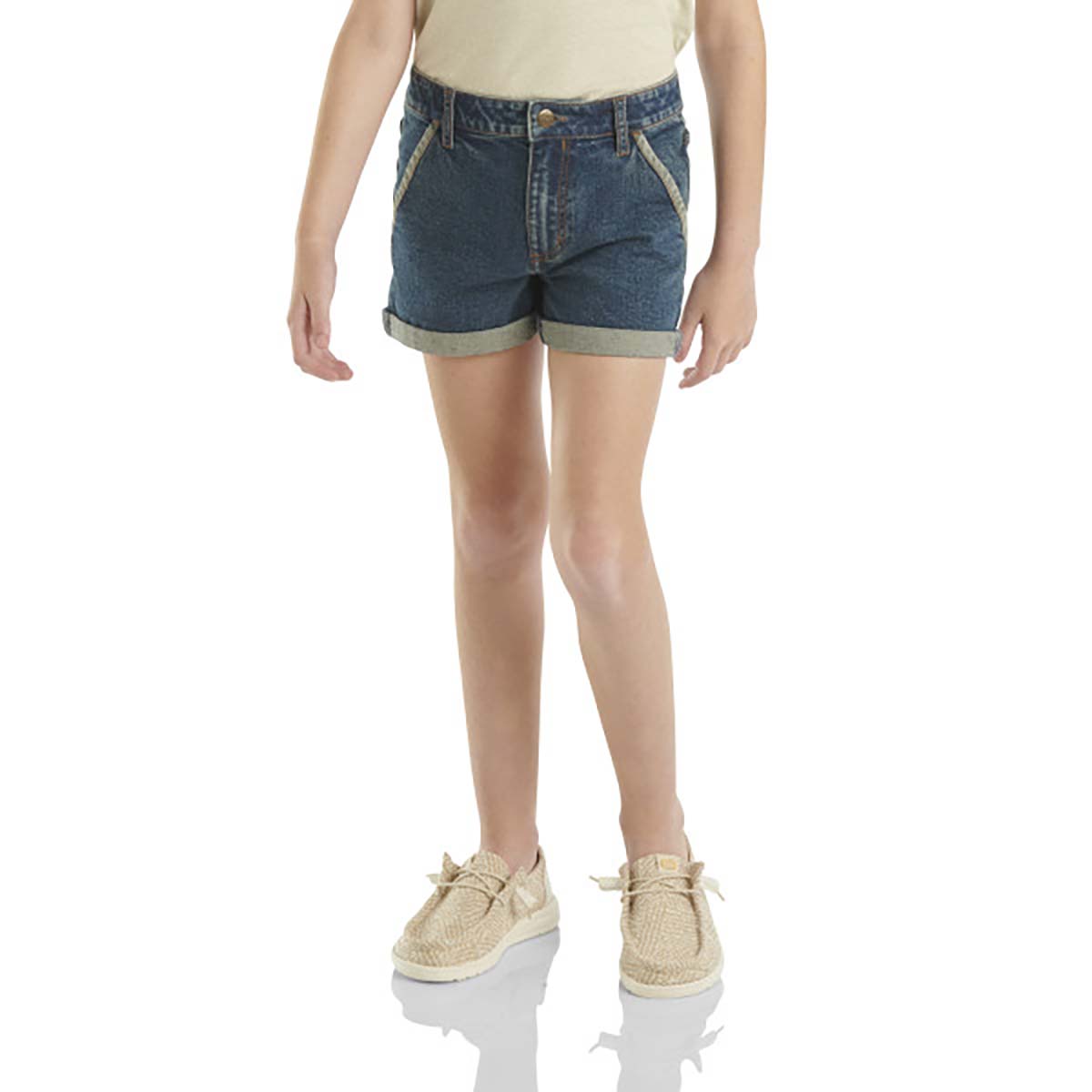 Carhartt Girls' Rugged Flex&reg; Denim Shorts - Medium Wash Denim