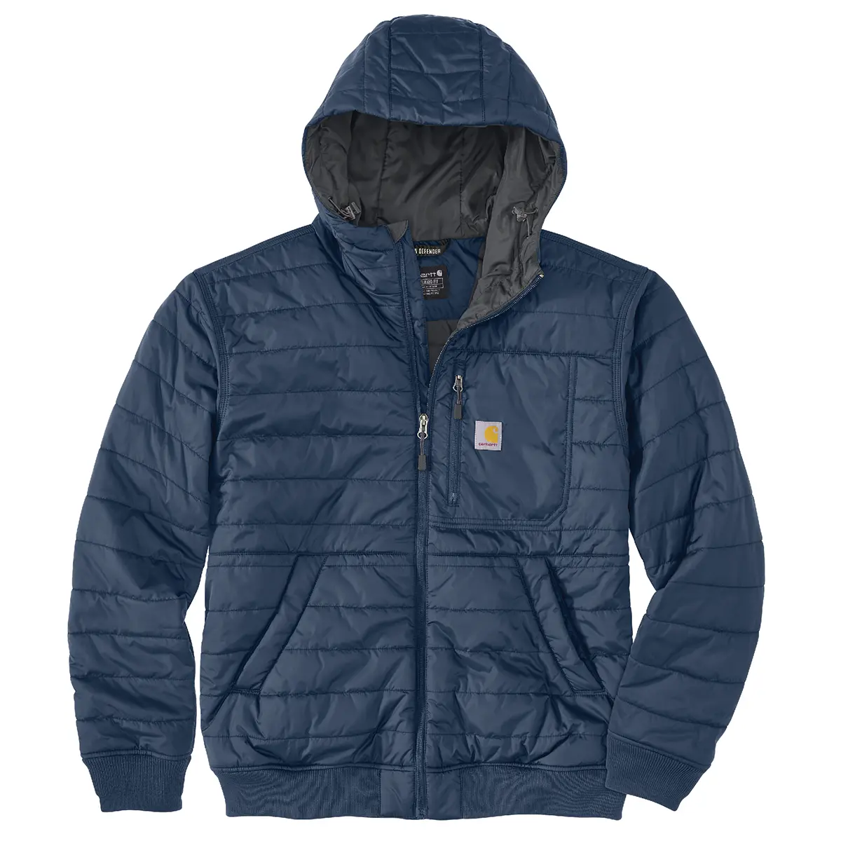 Carhartt Men s Rain Defender Relaxed Fit Lightweight Insulated Hooded Jacket Dark Blue 2XL