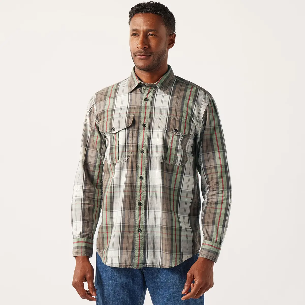 Filson Men's Washed Feather Cloth Shirt