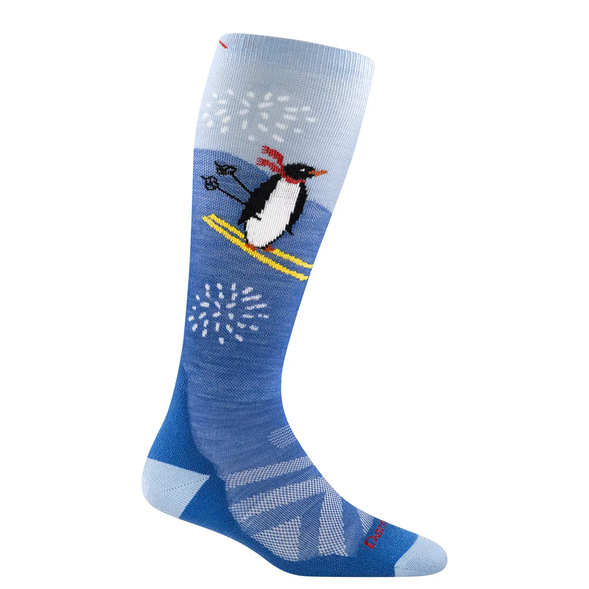 Darn Tough Kids' Penguin Peak Over-the-Calf Midweight Ski & Snowboard Sock