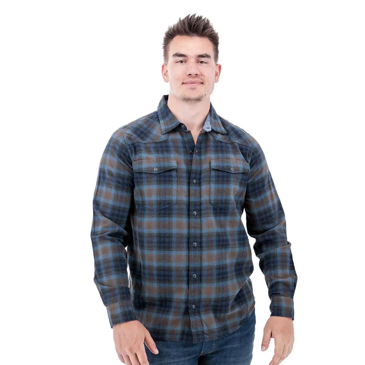 Old Ranch Tall Ranger Organic Snap Flannel Shirt