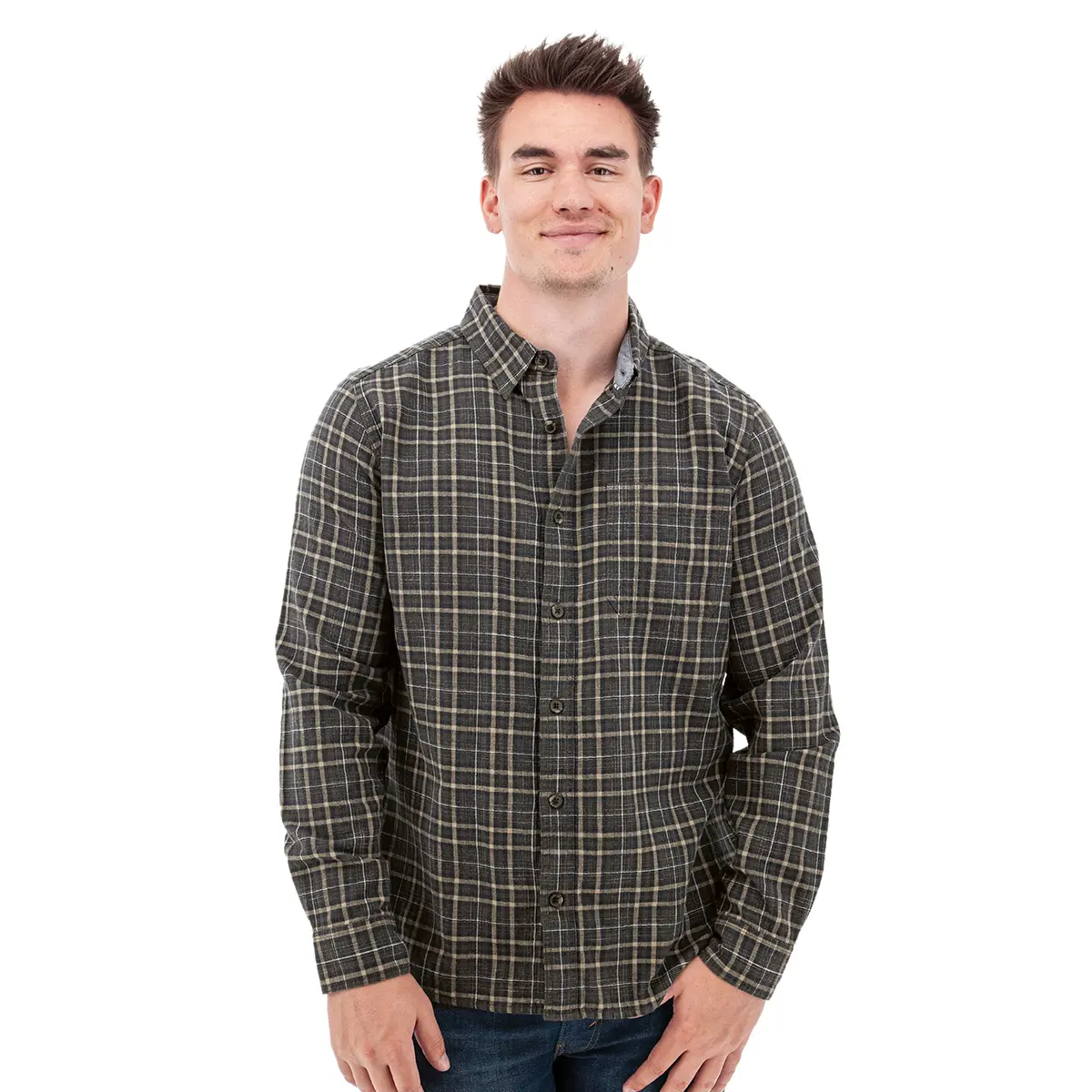 Old Ranch Men's Chase Organic Hidden Button-Down Shirt