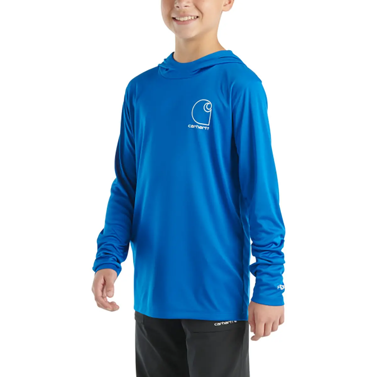 Carhartt Boys' L/S Force Sun Defender&trade; Hooded T-Shirt