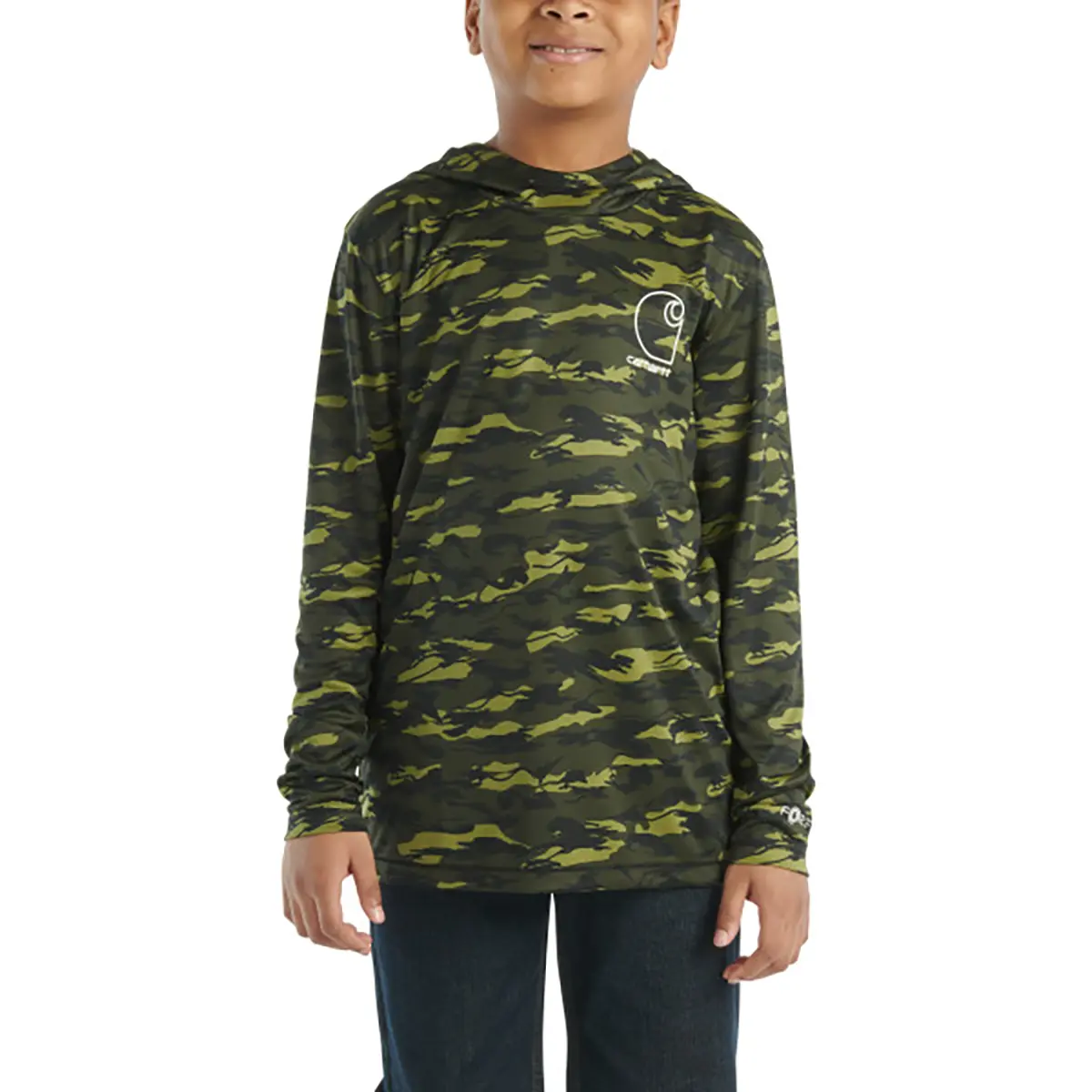 Carhartt L/S Force Sun Defender&trade Camo Hooded T-Shirt