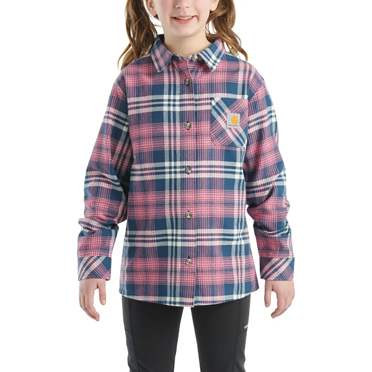 Carhartt Kids' Long Sleeve Flannel Button-Front Shirt