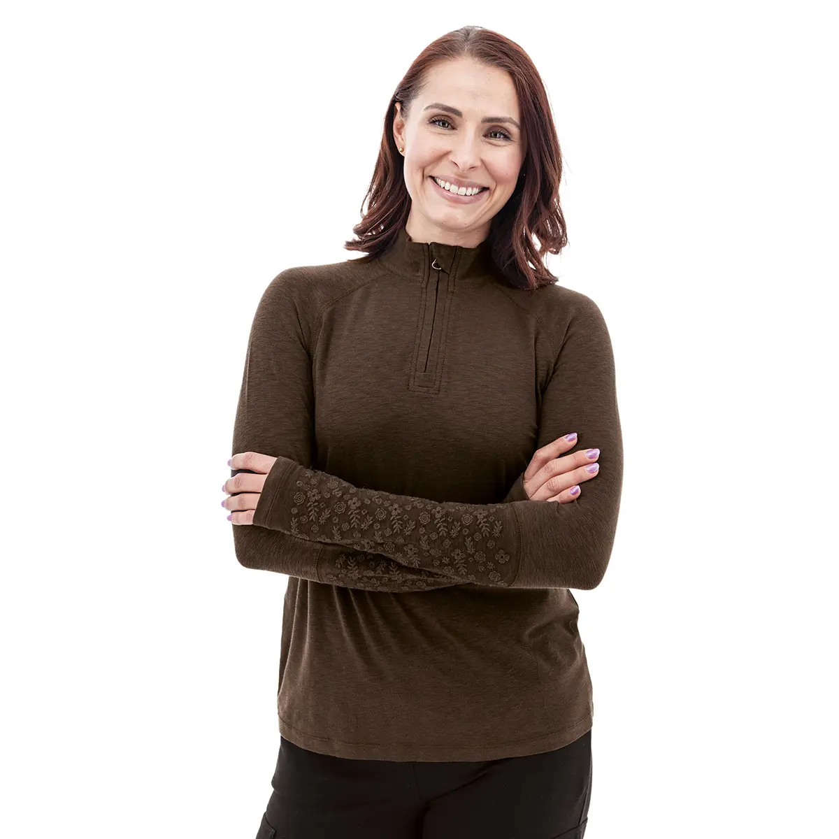 Aventura Women's McIntyre 1/4 Zip Embroidered Pullover