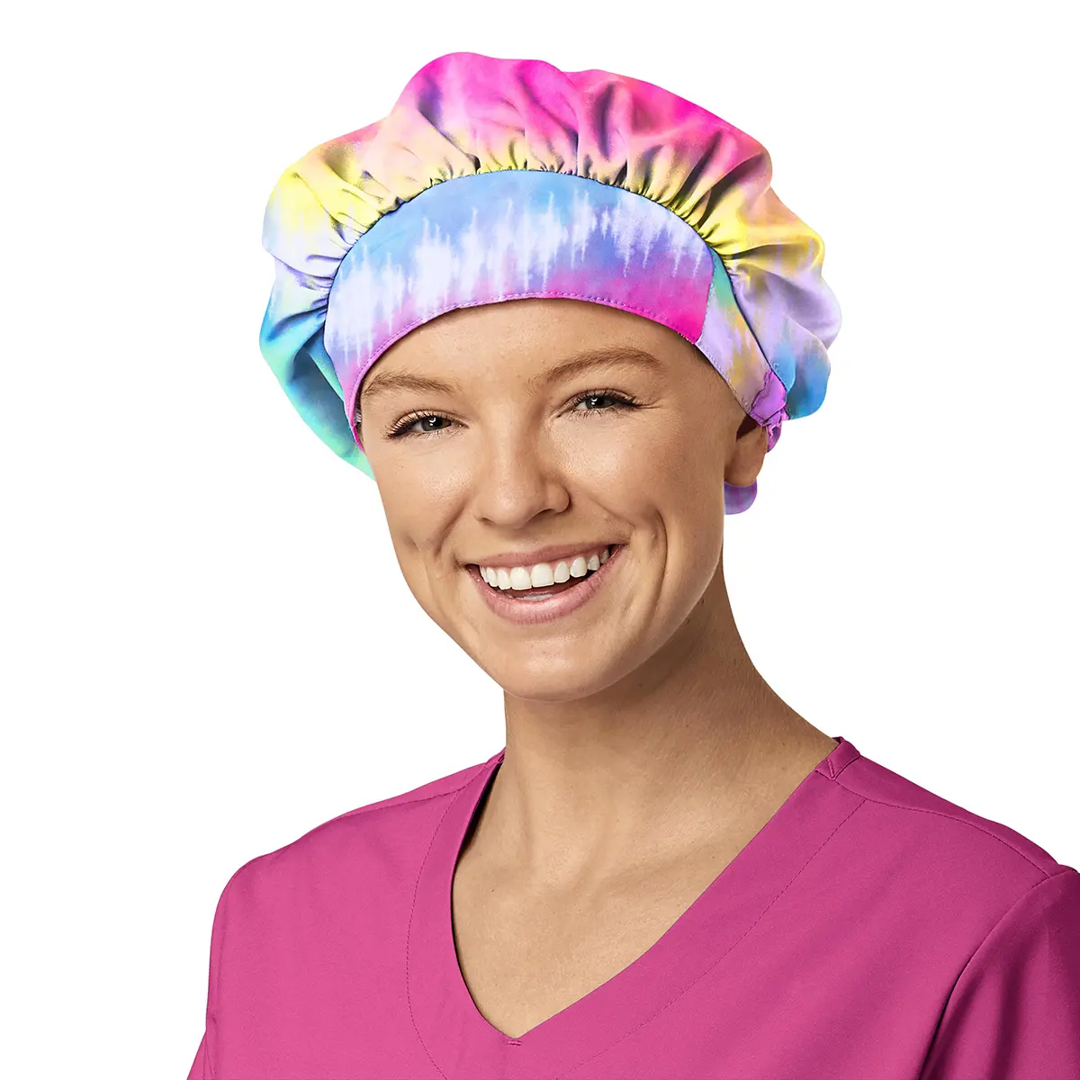 Zoe+Chloe Print Bouffant Scrub Cap