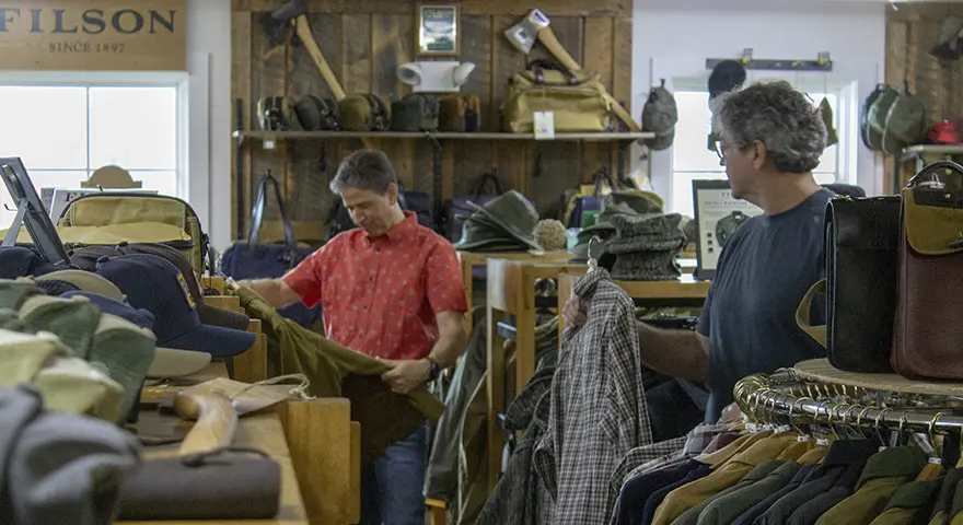 Filson clothing department at Farm-Way, Inc / Vermont Gear