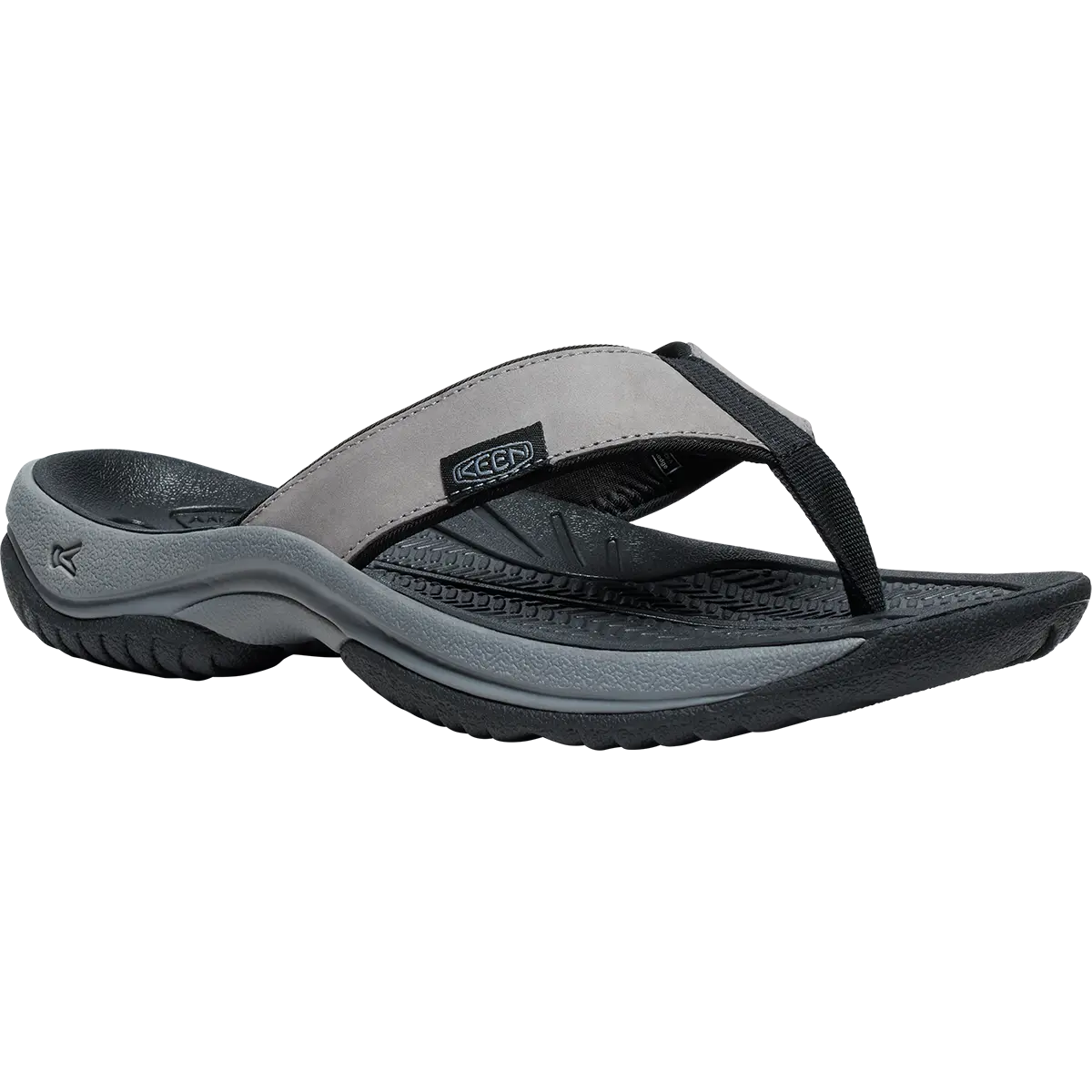 Keen Men's Kona Leather Flip-Flop - Steel