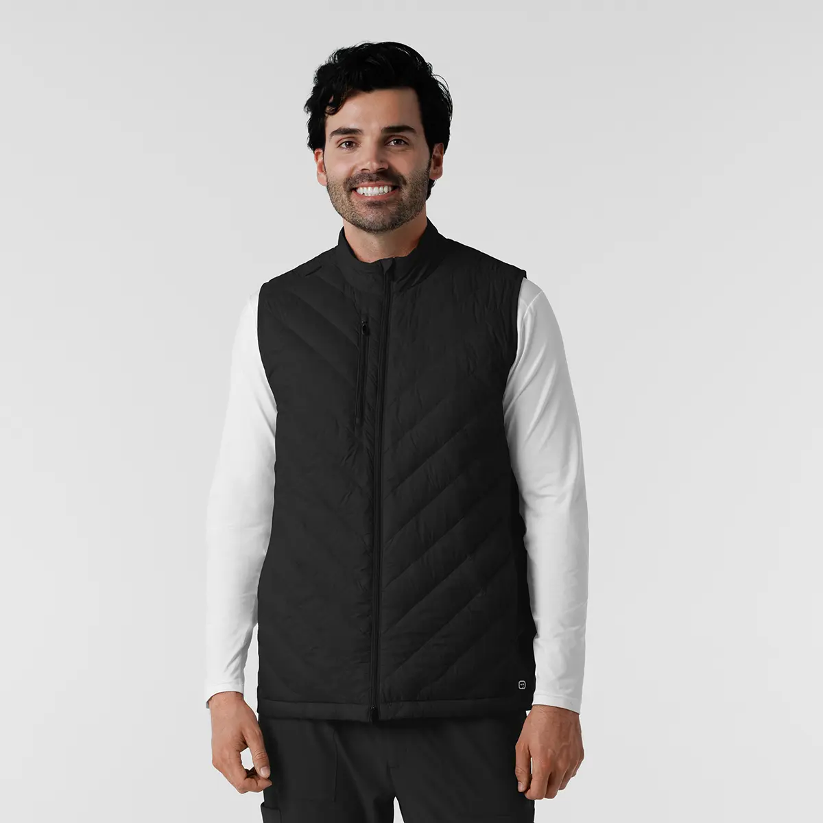 Wink Men's Layers Quilted Scrub Vest