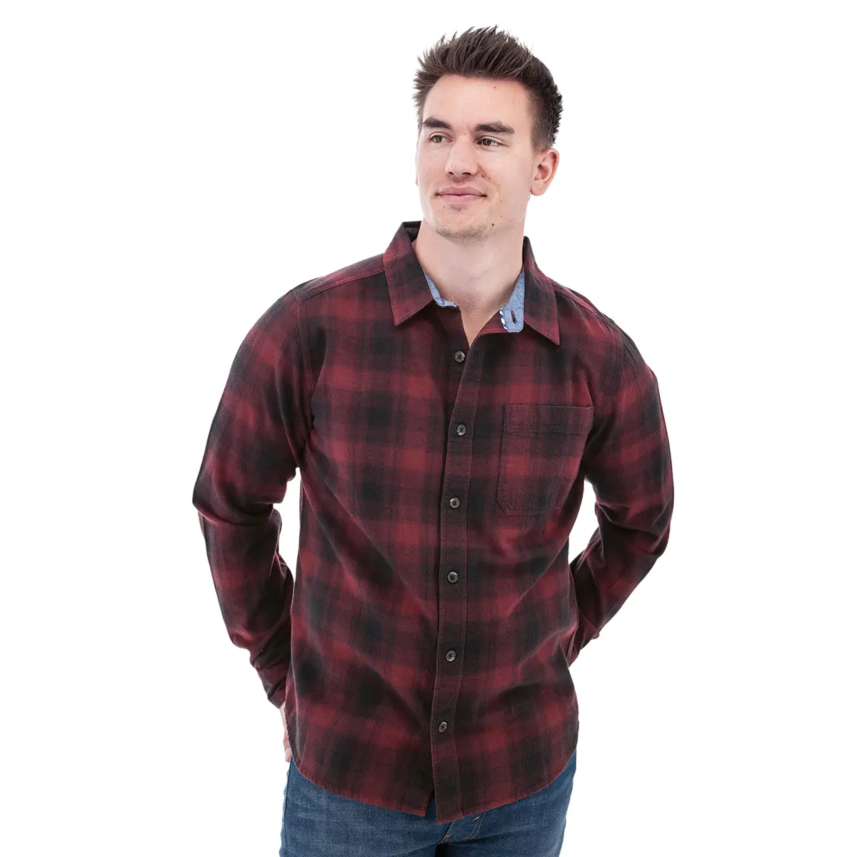 Old Ranch Men's Tall Miles Organic Flannel Shirt