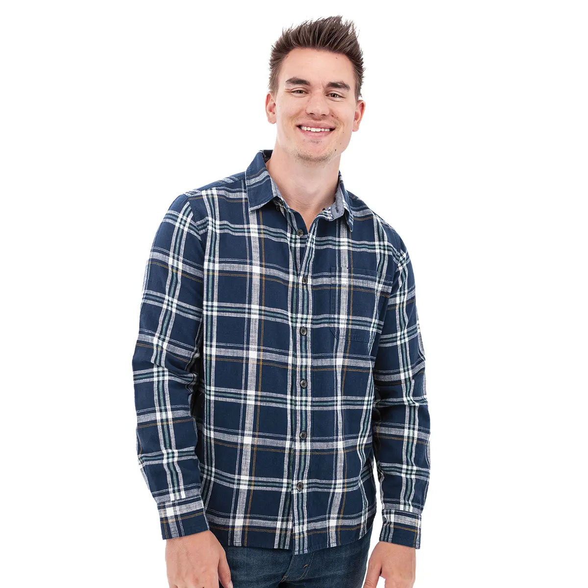 Old Ranch Men's Tall Chase Organic Hidden Button-Down Shirt