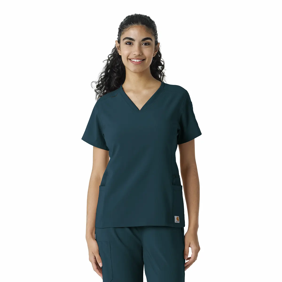 Force Cross-Flex Women's Knit Panel Scrub Top