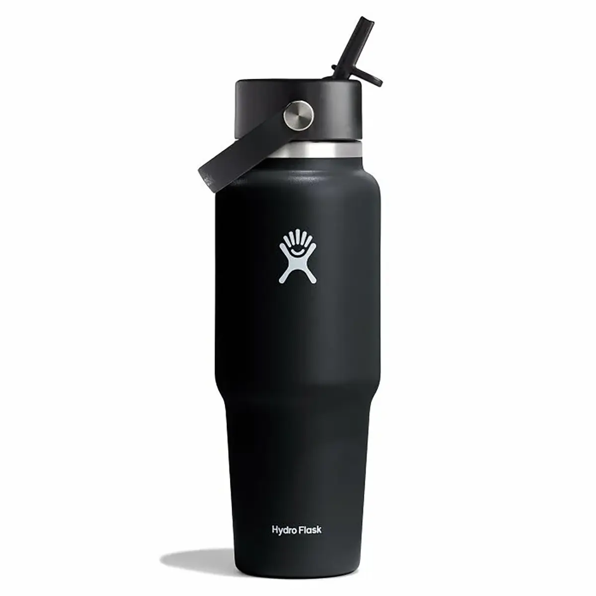 Hydro Flask 32 Oz Wide Mouth Travel Bottle w/Flex Straw Cap - Black