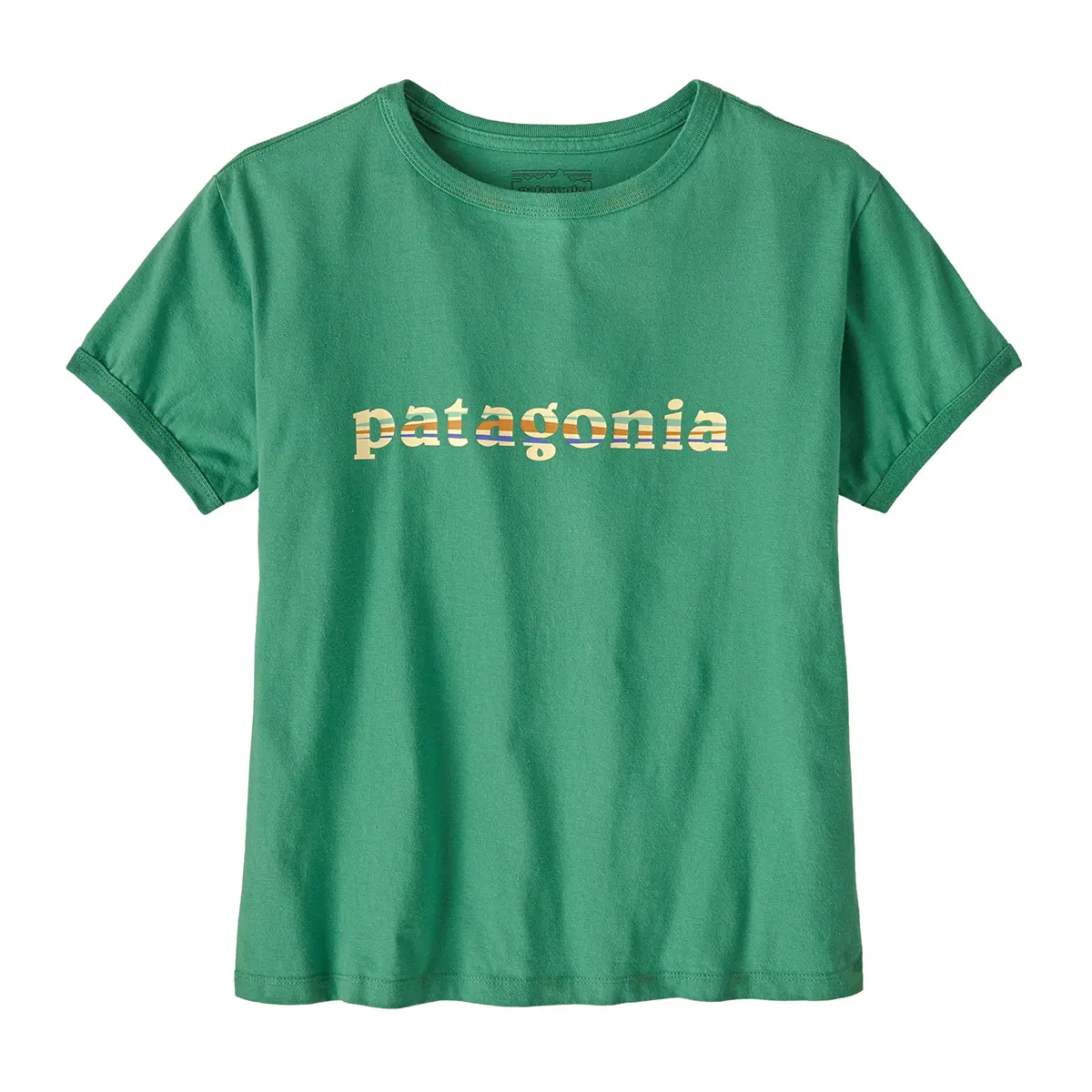 Patagonia Women's 73 Text Logo Organic Ringer Tee