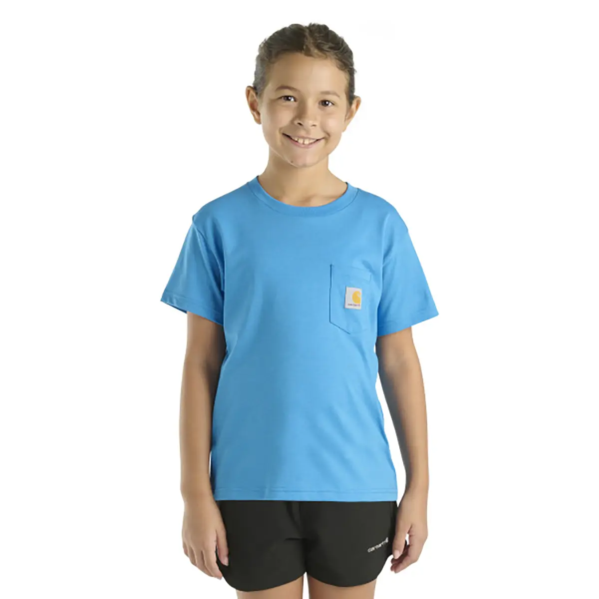 Carhartt Girls Short Sleeve Run Wild T-Shirt- French Blue Heather