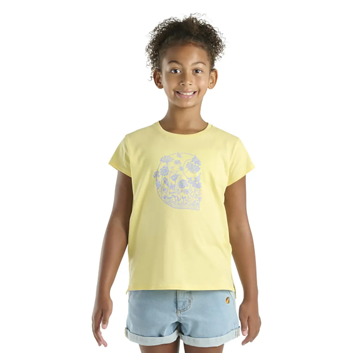 Carhartt Kids Short Sleeve Floral T-Shirt - Pale Banana